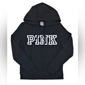 PINK Victoria’s secret’s Black full zip up hoodie